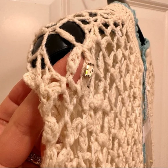 Sportmax by Max Mara Label-cut Multicolour Crochet Freccia Short Dress Size: S - Picture 11 of 14